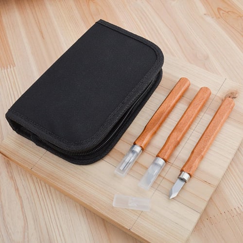 Gunpla Carving Knife Set of 12 with Whetstone and Storage Case, Wood Carving Tools