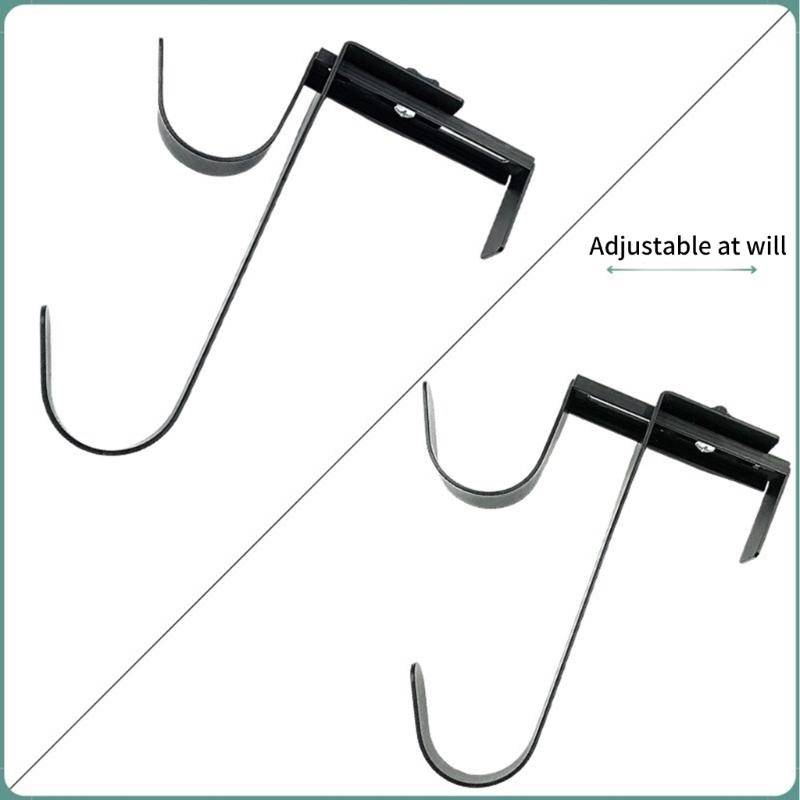 Telescopic Adjustable Fence Hook Pool Poles Hanger Metal Pool Deck Accessories Multipurpose Swimming Accessory Holder