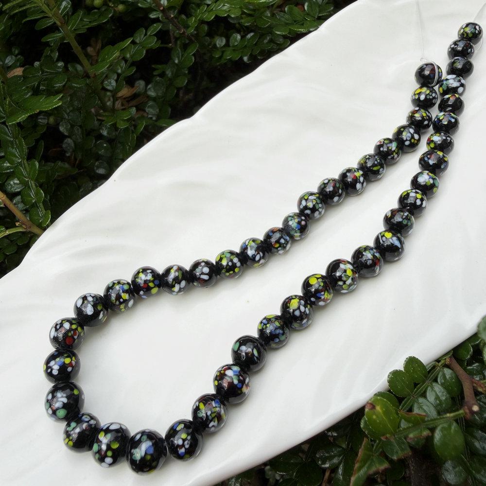 Colorful Thousand Flower Speckled Glass Beads for Handmade DIY Crafts