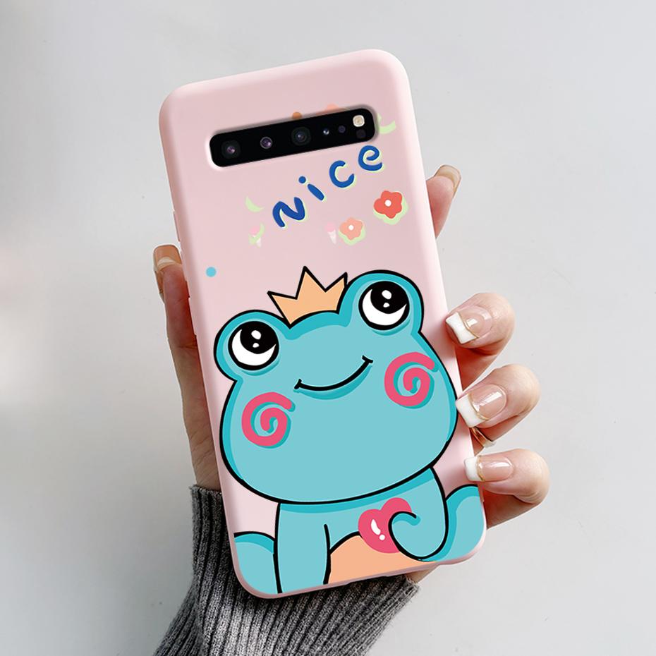 For Samsung S10 5G Case SM-G977N SM-G977B Cute Cat Cartoon Frog Phone Cases For Samsung Galaxy S10 5G Back Cover Silicone Bumper