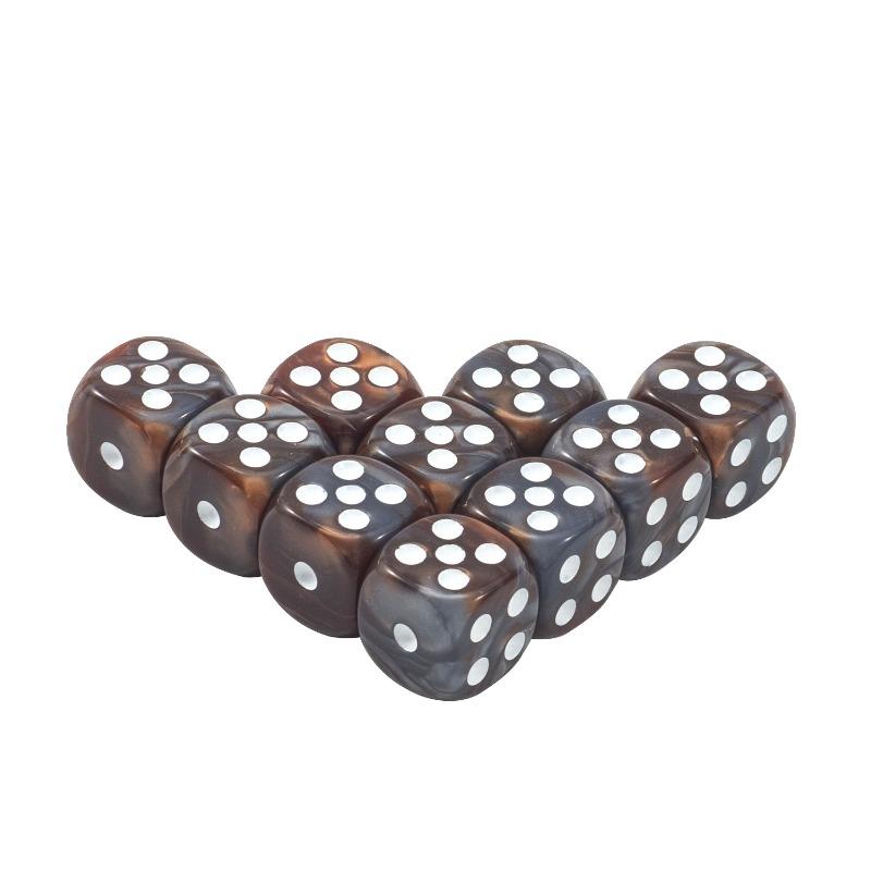 9/10 шт./коробка 16 мм Однотонные Прозрачные Цветные Игровые Кубики Настольная Игра Числовые Кубики Квадратной Формы Разноцветные Кубики с Точками 10pcs