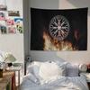 VViking Logo VVegvisir Luxury Hippie Wall Hanging Tapestries for Living Room Home Dorm Decor Art Home Decor