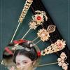 2pairs Chinese Style Ancient Hair Stick Pearl Classical Tang Dynasty Hairpin Tassel Elegant Flower Hair Comb