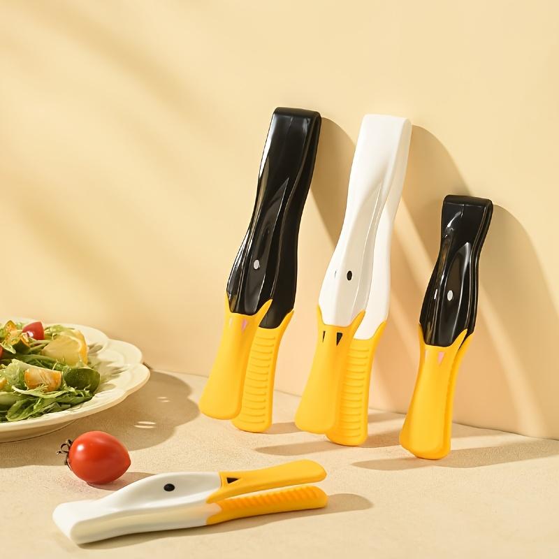 Silicone Bread Tongs, Non Stick, Heat Resistant, Durable Food Tongs for Toast, Duck, BBQ
