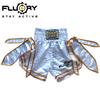 Fluory Muay Thai Shorts Solid Boxing Training Shorts Men's Boxing Clothing Women Free Fight Shorts with Ribbon
