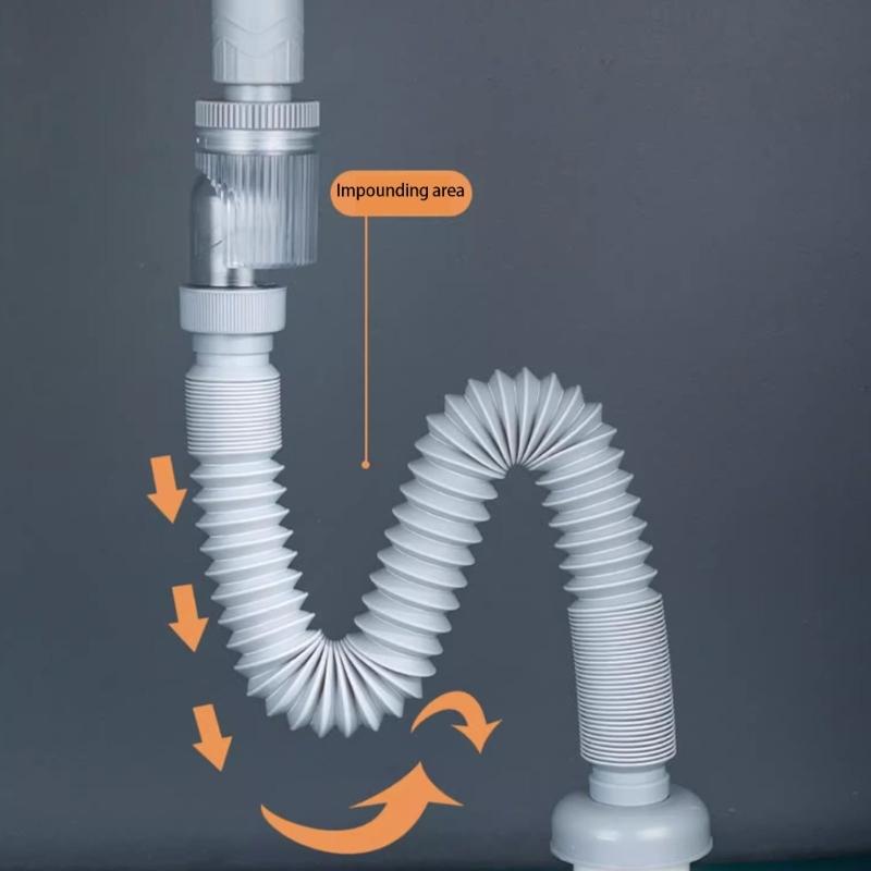 Uniwersalny rurka odpływowa do zlewu kuchennego Teleskopowy elastyczny wąż odpływowy Deodorant do zlewu Sitko Odpływ Rura kanalizacyjna do łazienki