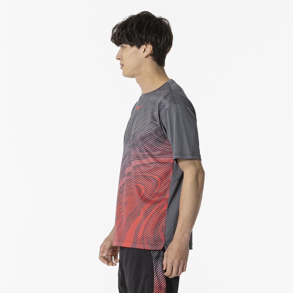Tennis and Badminton Dry Aeroflow KeepLite Game Short DynaMotion Officially Approved by the Japan Badminton Unisex Turbulent Size M Shirt, Sleeve,
