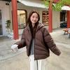 Winter New Small Versatile Hooded Short Down Padded Jacket Light Ribs Loose Padded Jacket
