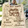 To My Wife - Romantic Message Blanket - Soft, Cozy, Stylish Decor for Ultimate Home Comfort and Ideal Gift Choice