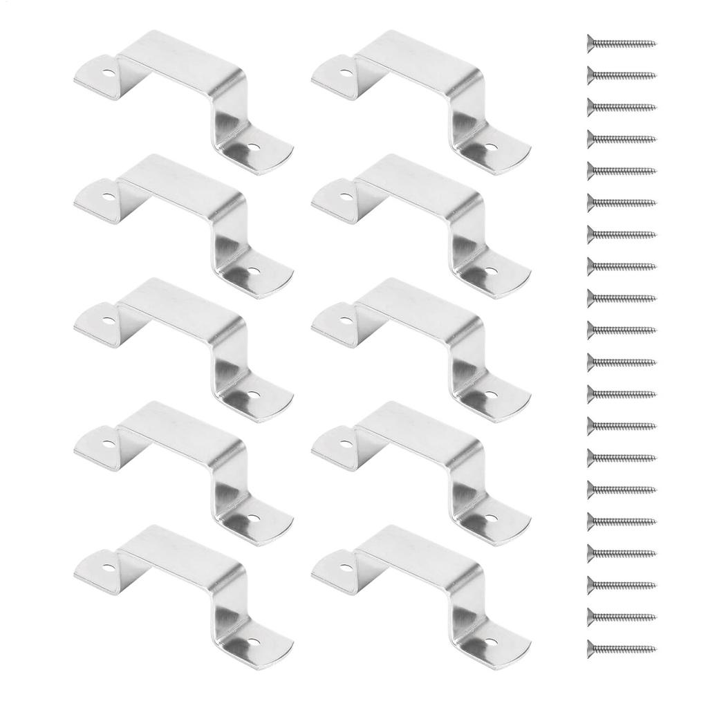 Fence Clips 10 Pieces Fence Support Post Clips With Screws Heavy Duty Hardware Repair Tool For Farmers Builders Concrete Wood