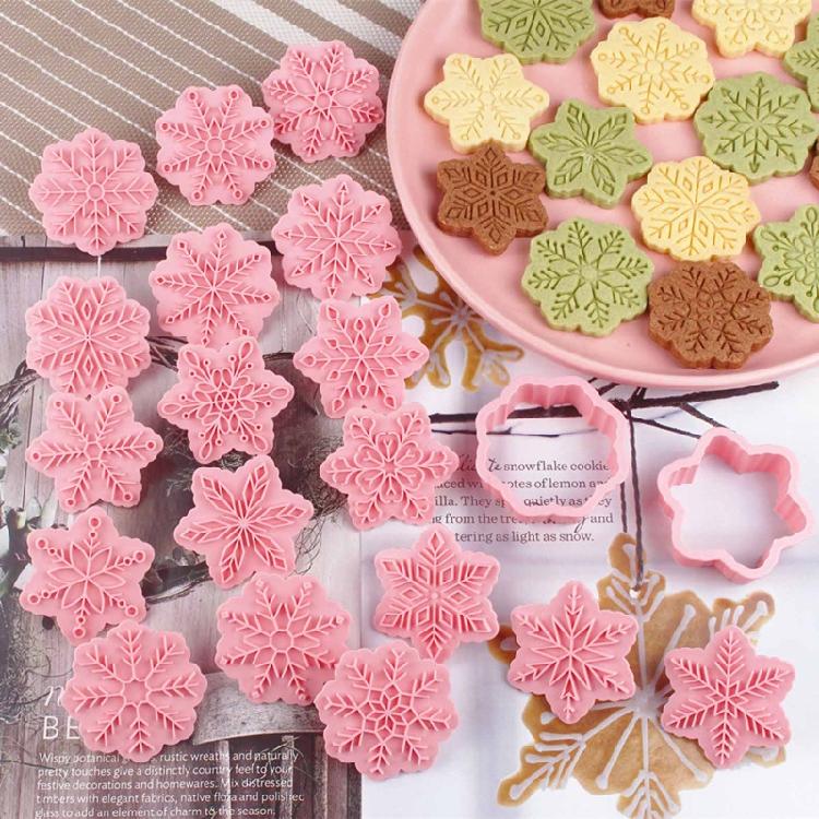 Cookie Cutter 3D Biscuit Mold Plastic Baking Cookie Stamp Cookie Decorating Tool