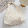 European Handmade Lace Organza Handbag Embroidered Tote Bag Elegant Purse Casual Shopping Picnic Summer Lady Accessory