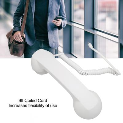 Cell Phone Handset 3.5mm Plug One Button Answering Handheld Phone Receiver Radiation Proof Clear Sound for Smartphone