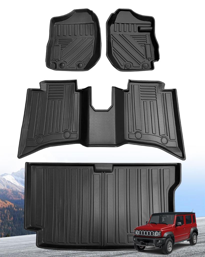 Hawjog Jimny Nomad MT Dedicated 3D Floor Mat Luggage Mat Compatible with Manual Transmission Vehicles Waterproof Custom Interior Design for Jimny