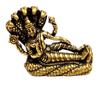 Miniature Brass Idol Vishnu Resting On Sheshnag Serpent In Ananthasayanam Pose