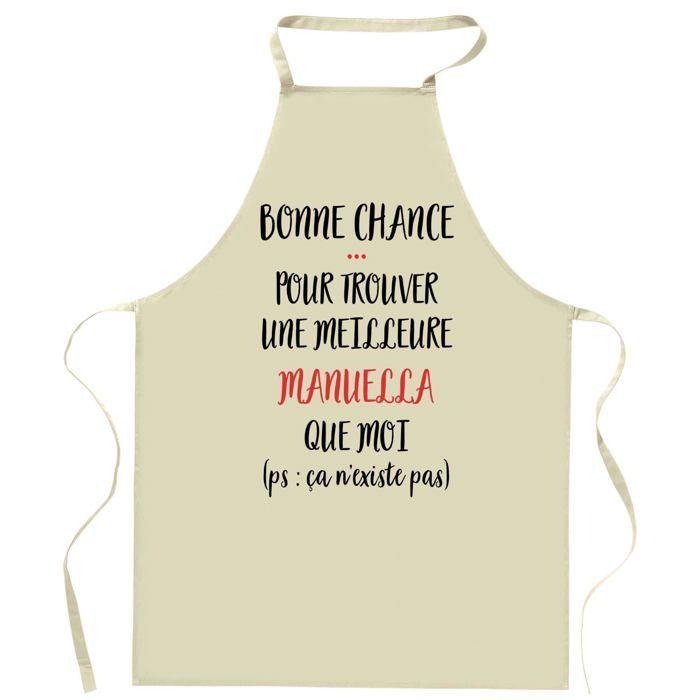 Tablier de cuisine - Manuella - Impression bretonne - Coton résistant - Impression française