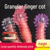 Vergnügen G-Punkt Kristall Fingerhülle mit Wolfszahn-Design - Erwachsenen Massagezubehör