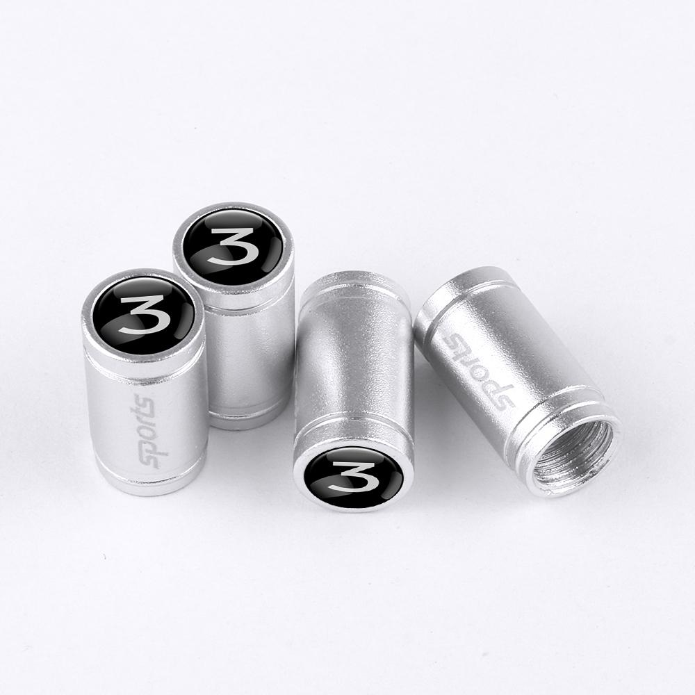 4 st Biltillbehör Metalllegering Däckventil Däckstam Luftkapslar för Tesla Model 3 Model S Model X Coil Mod WYE K80 Roadster Mod