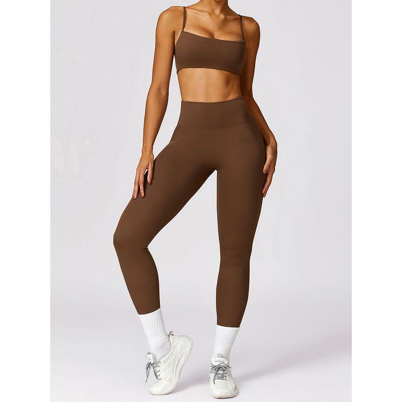Beauty Back Sports Underwear Women Shockproof Running Workout Clothes Top Outer Wear Yoga Clothes Vest Beauty Back Sling Bra