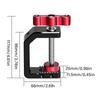 Aluminum Alloy Clamp with 1/4 3/8 Screw Holes for Stable Support of Cameras Lights in Photography Video