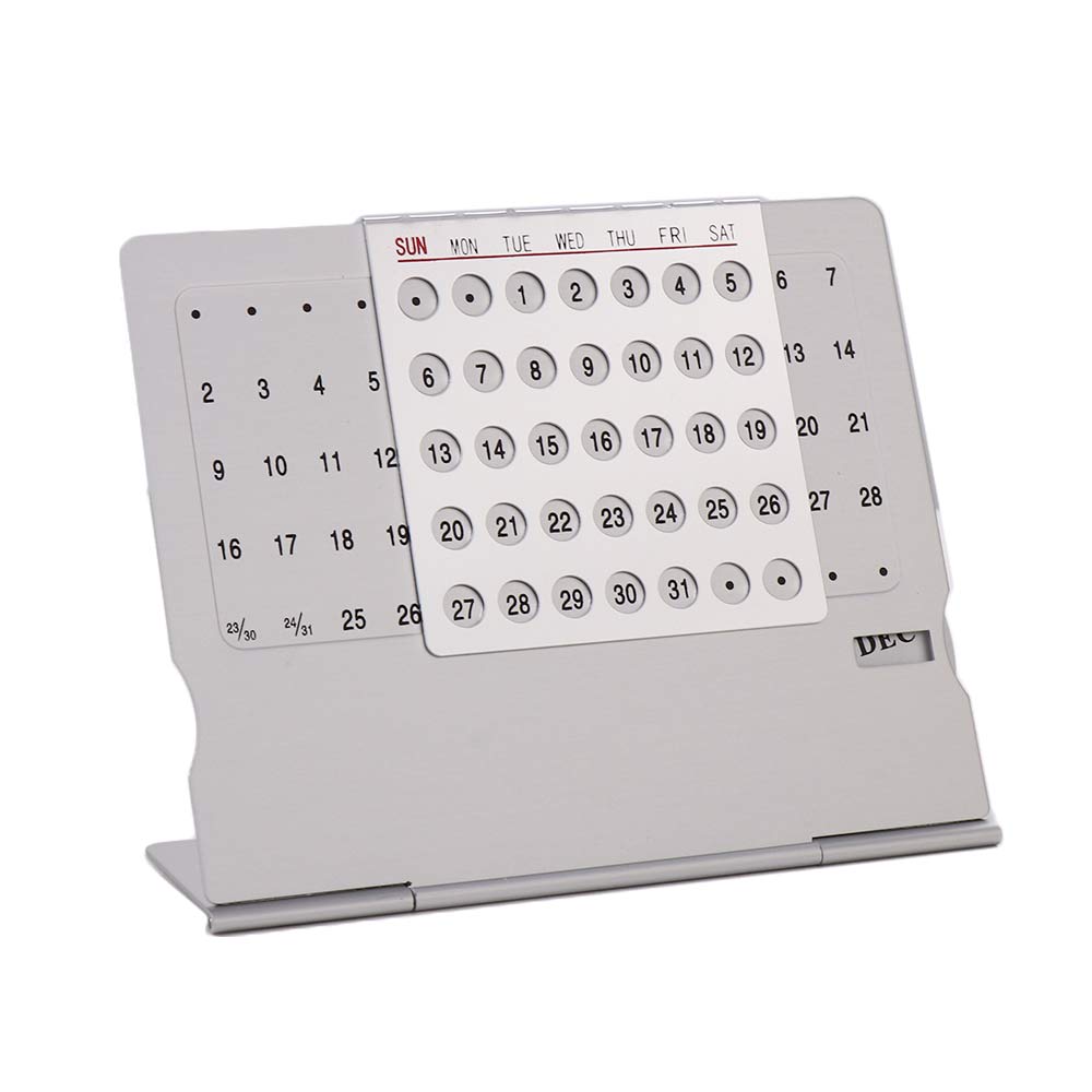 Durable Super Unique English Aluminum Alloy Desk Decor For Home 100 Years Calendar Perpetual Calendar Calendar Metal Calendar