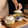 Chinese Retro Ceramic Single-Serve Stew and Soup Pot with Lid