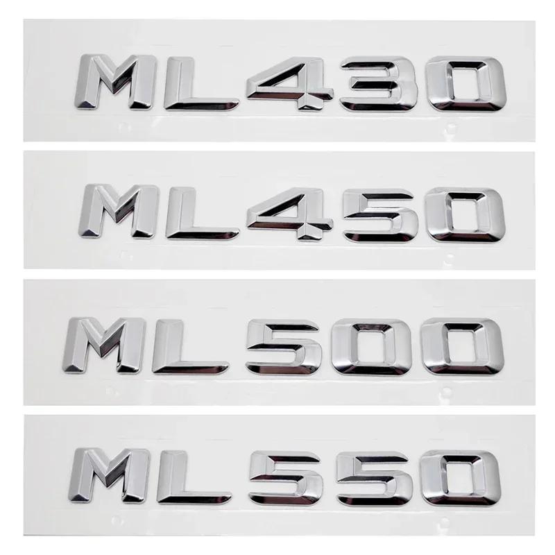 3D Car Rear Badge Emblem Sticker  Tail Box Number Letter Decal Decoration for ML430 ML450 ML500 ML550 Modified Accessories