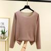 Ladies' Loose Comfortable Casual Fashionable And Warm Underwear With Seamless Round Neck And Thick Velvet Top