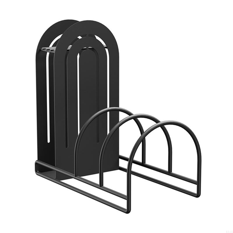 KX4B Stainless Steel Pot Lid Cutting Board Holder Metal Freestanding Stand