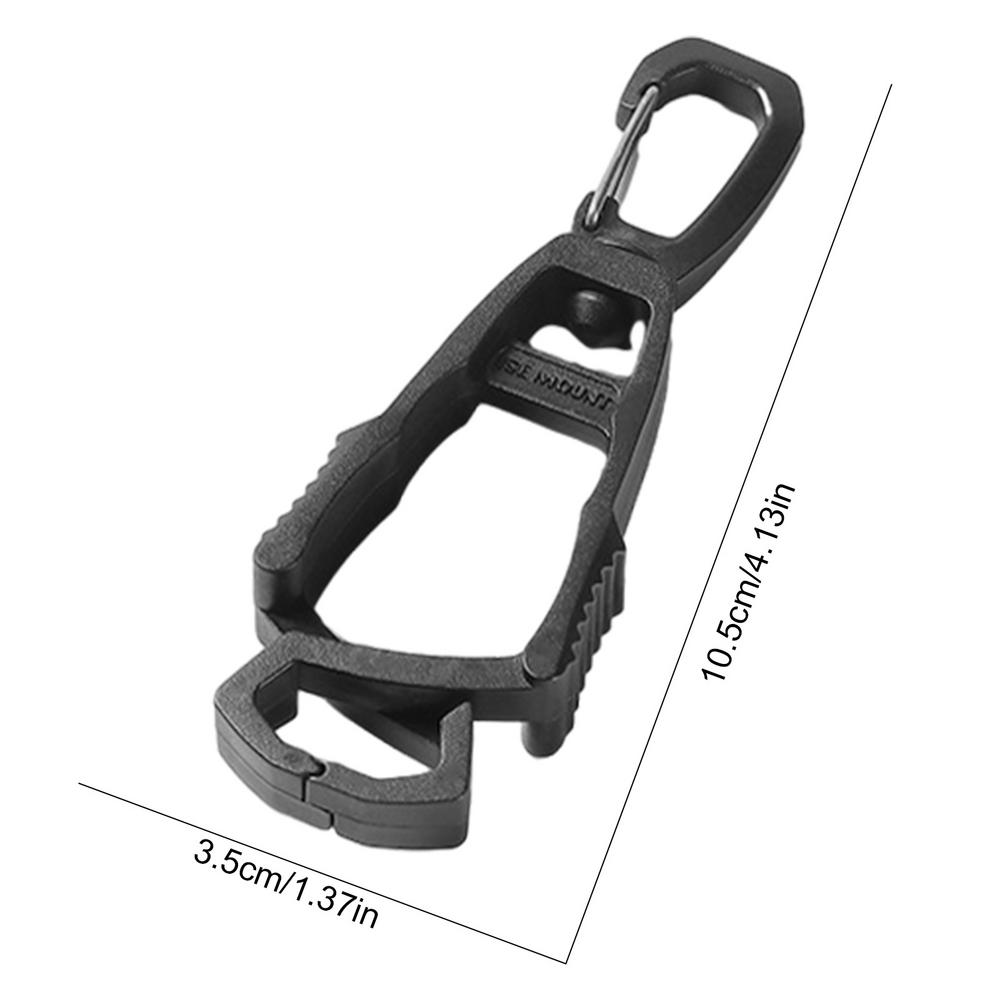 

1Pcs Outdoor Glove Clip Hanger Multi-purpose Anti-drop Hook Plastic Clip Holder Protective Work Gloves Safety Clamp Camping Tool чёрный