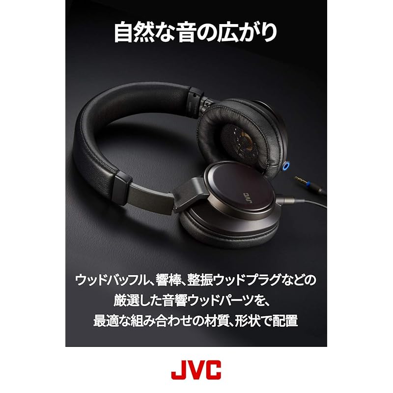 JVC Closed-Back Headphones CLASS-S WOOD Series High-Resolution Compatible HA-SW01