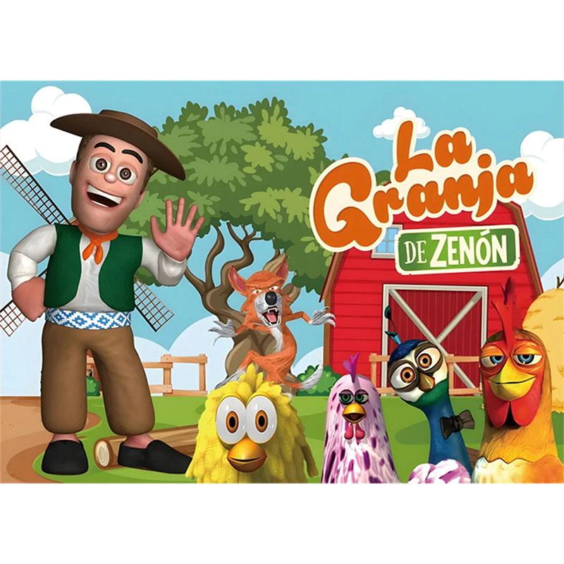 Yeşil Çimen Çiftliği Temalı La Granja De Zenon Arka Plan Parti Arka Planı Özel Dekore Edilebilir Çocuklar İçin 1. Doğum Günü Bebek Partisi Fotoğraf Arka Planı