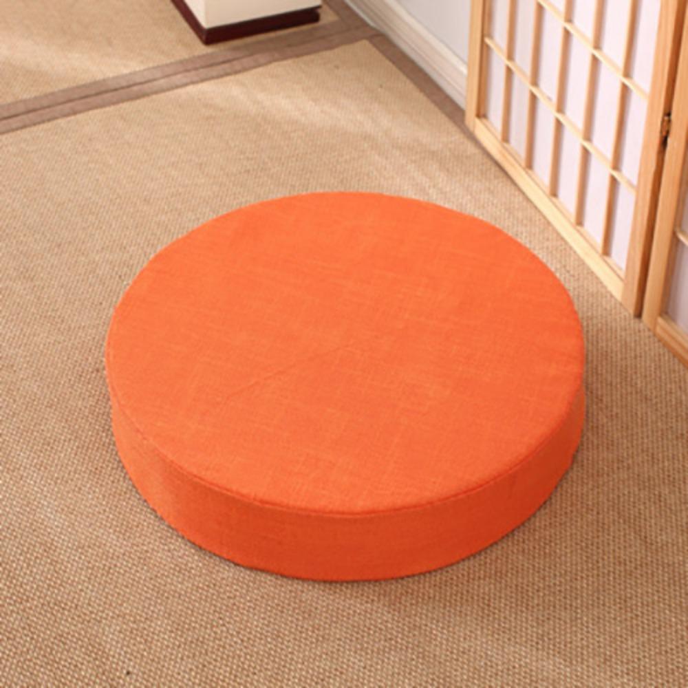 New 40x6cm Tatami Meditation Cushion Linen Thicken Yoga Stretching Cushion Round Removable Window Cushion Machine Washable