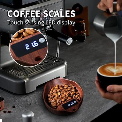 Digital Coffee Bean Scale 0.1g Precision Measuring Tray Food Scale for Tea Spice Mini Weighing Scale for Kitchen Accessories