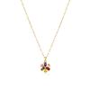 18K Gold Floral Zircon Necklace - European & American Style