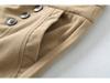 Retro Double-Breasted Wide-Leg Women's Faux Cashmere Pants - Autumn/Winter Loose Fit