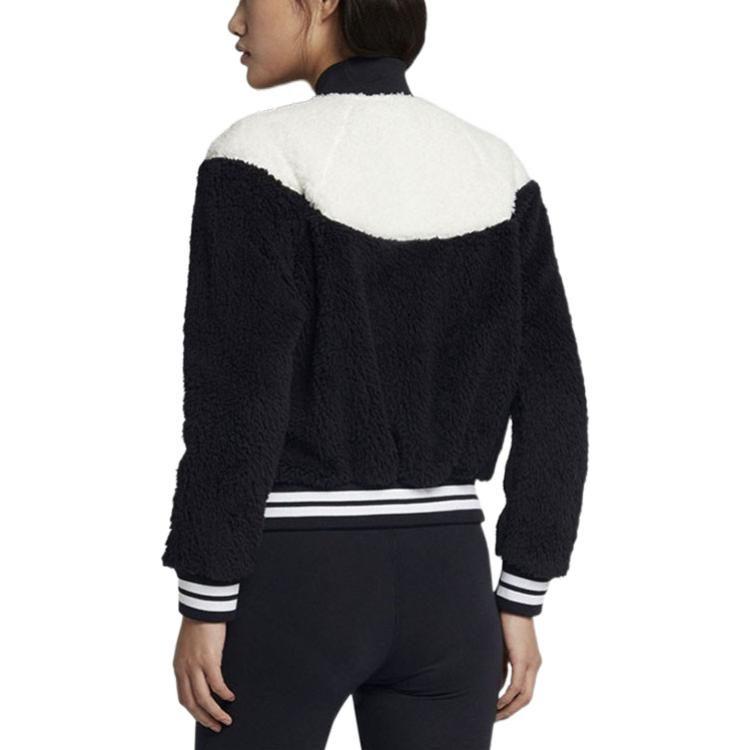 Nike Women's Nsw Sherpa Bomber Jacket Black/White 939389-010