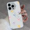 Bunter Schleifen-Aufdruck IMD Hülle für iPhone 17 16 15 14 13 12 11 Pro Max air plus Stoßfest Beschichtet Mattes TPU Funda