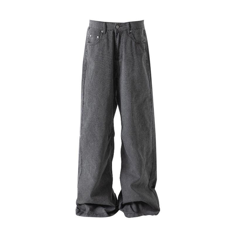 

Мужские прямые джинсы JYL Американский винтаж Свободные Широкие Модные Белые джинсовые брюки S античный рубиновый