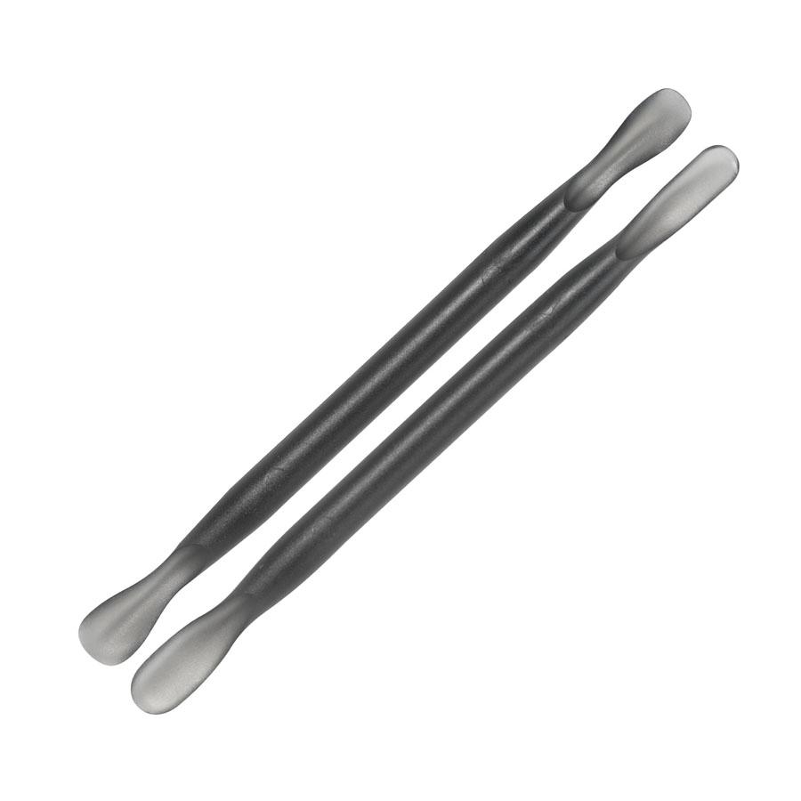 

2 шт. пластиковый толкатель кутикулы блестящая ложка удаление омертвевшей кожи уход за ногтями маникюрный инструмент чёрный