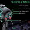 V5 RGB USB Condenser Microphone - Noise Reduction for PC, Mobile, Live Karaoke, and Gaming.