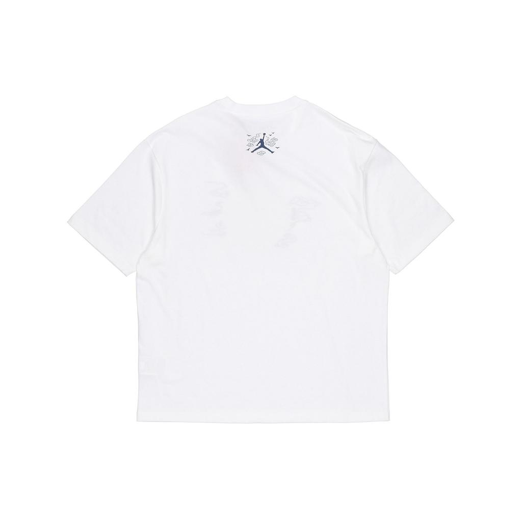 Jordan T Shirts Men's White Crew Neck Moderate Straight Fit DO4089-100