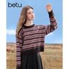 Betu Women's Striped Colorblock Knit Sweater