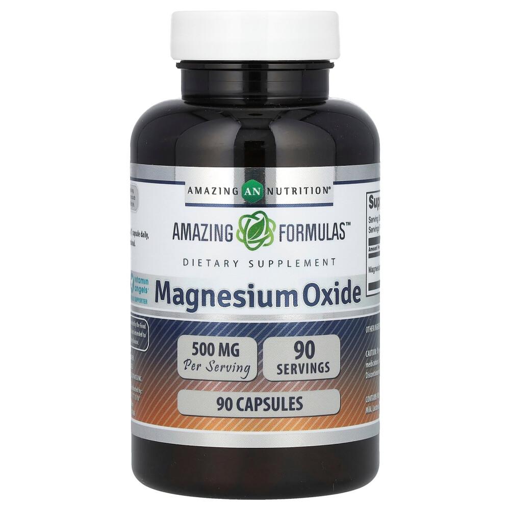 

iHerb Magnesium Oxide 500mg Capsules, 90 Count 90 pcs - 1 ea