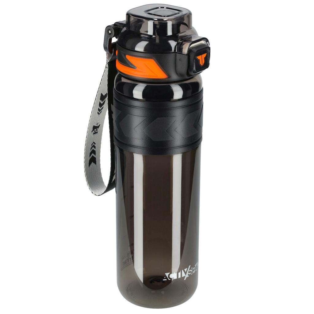 Tritan Water Bottle 1000Ml With Measuring Cup - Black