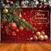 Green Gold Bauble Ornament Backdrop Traditional Xmas Family Party Decoration Background Merry Christmas Photography Booth Banner