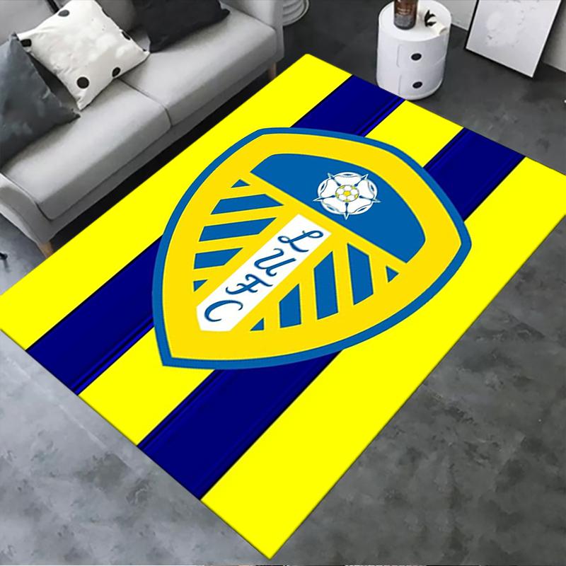 Nuovo Tappeto Leeds United 2025 per Soggiorno Camera da Letto Casa Decorazione Divano, Tappetino Antiscivolo per Giochi Bambini66