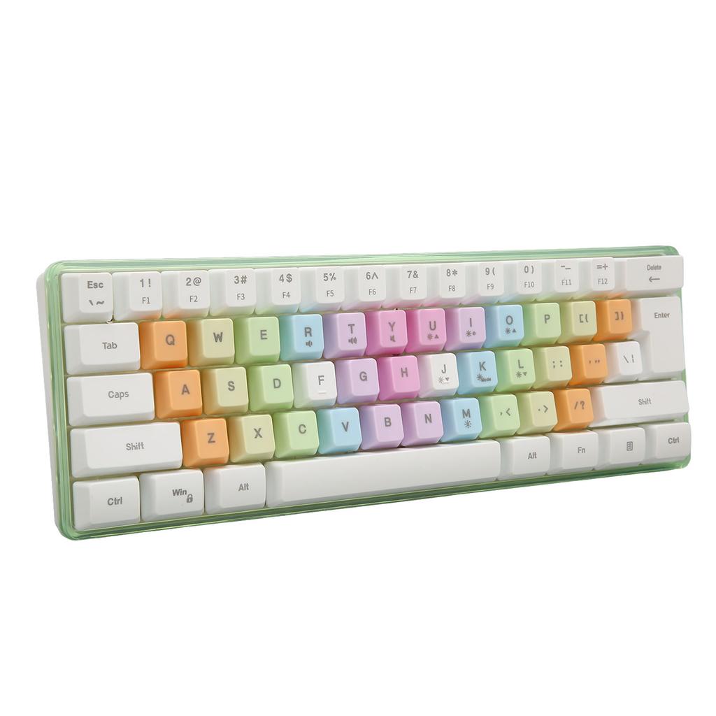 61 Keys Mechanical Keyboard RGB Backlight Colorful Keycaps Wired Mechanical Keyboard for Gaming Work