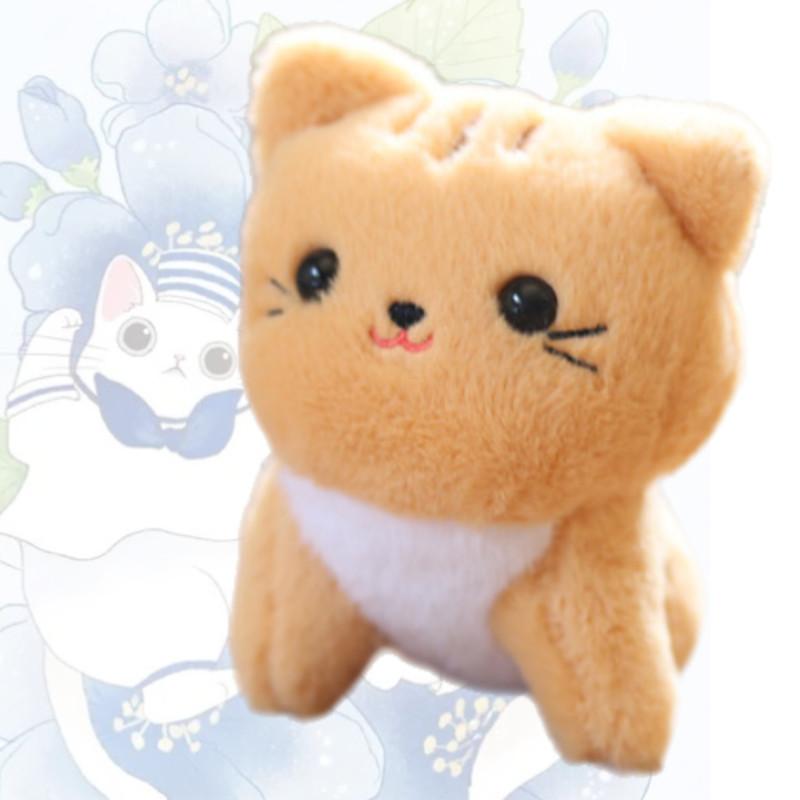 Adorable Plush Cat Keychain Soft Cuddly Toy With Pp Cotton Filling