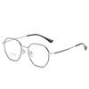 Black Full Frame Anti-Blue Light Prescription Glasses for Myopia - Unisex, Round Face.